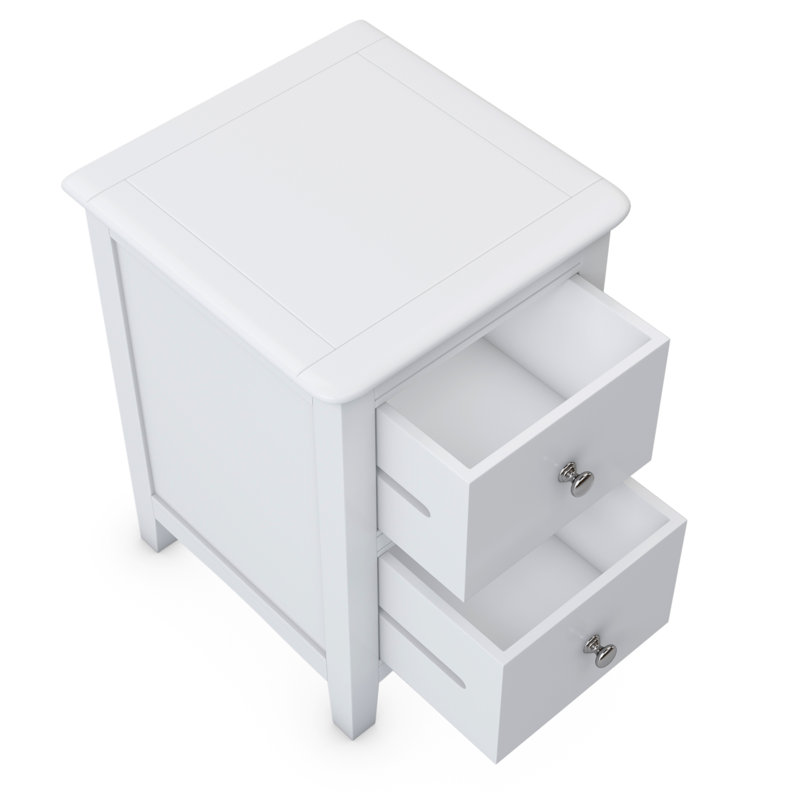 2 Drawer Nightstand  ，Night Stand ，Solid Wood Nightstand ，Small Nightstand， End Tables ， Bedroom Table