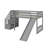 Twin Size Loft Bed With Slide-1100799243