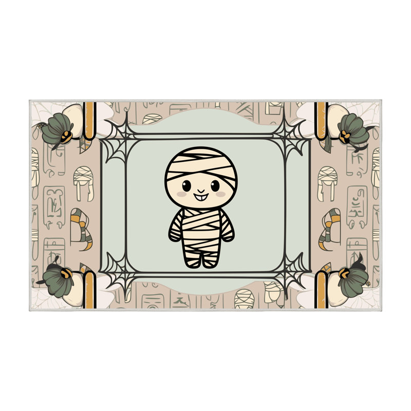 The Holiday Aisle® Washable Halloween Fall Season Holiday Rug, Rectangle 2' x 3'