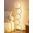 43.3" Modern LED Floor Lamp, Dimmable Circle Standing Lamp, Energy-Saving Design For Living Room, Bedroom, Office & Home