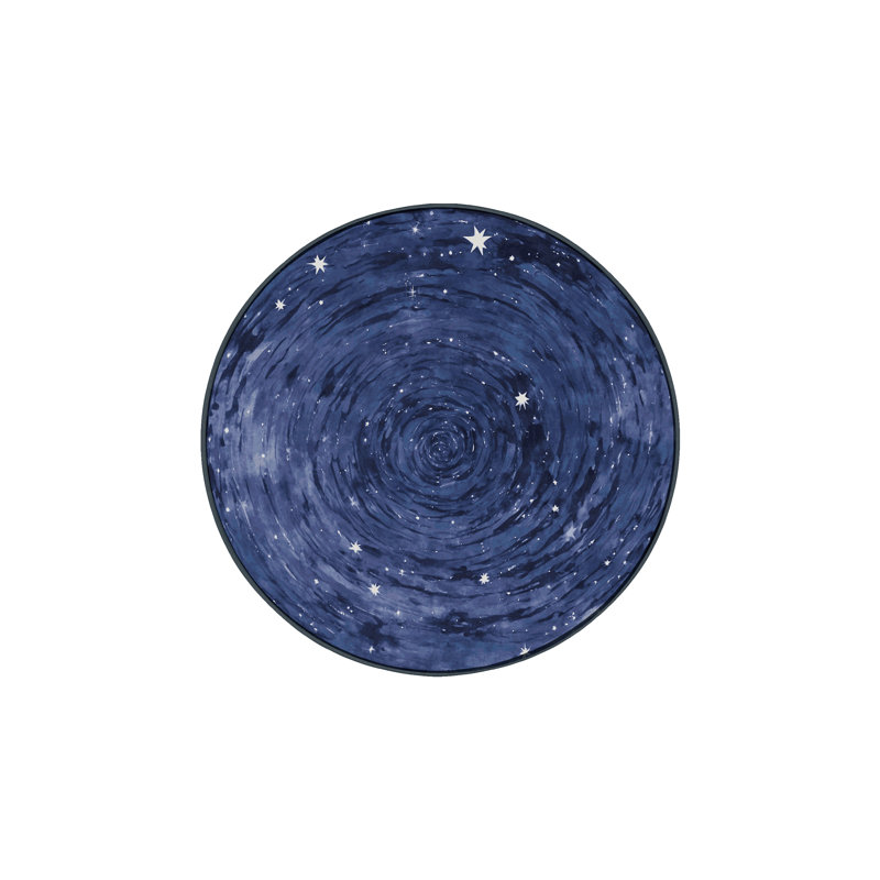 Tapis gris lavable à la machine, Rond 3 pi