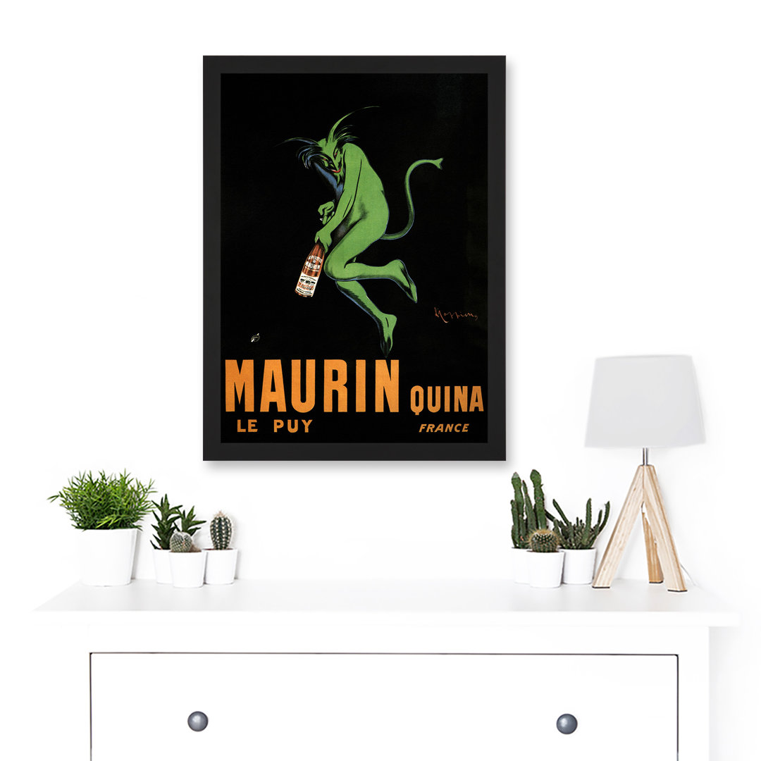 Advert Maurin Le Puy Quina Alcohol Cappiello Aperitif France by Value Does Not Apply - Single Picture Frame Print