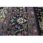 Tapis oriental noir classique à motif floral Kirman-2106159329