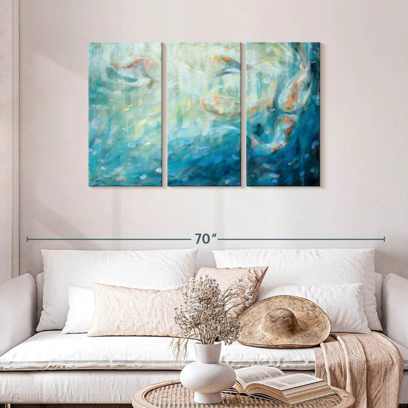 Brampt Playing Koi, 28" H x 45" W