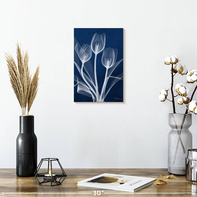 Harnek Magnificent Indigo Tulips, 24" H x 16" W
