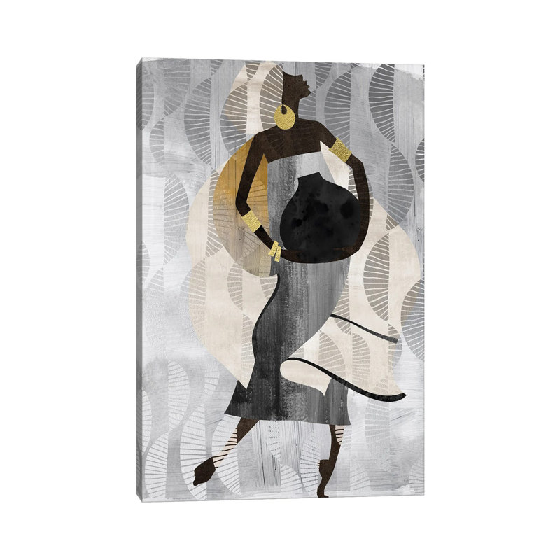 Neutral Dancing Woman II by Nikki Chu - Print on Canvas, 30.48 cm H x 45.72 cm W, Wrapped Canvas