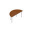 Table d'apprentissage collaboratif avec pieds de luxe - Demi-ronde - Demi-diamètre de 48 po-36019371-36019370