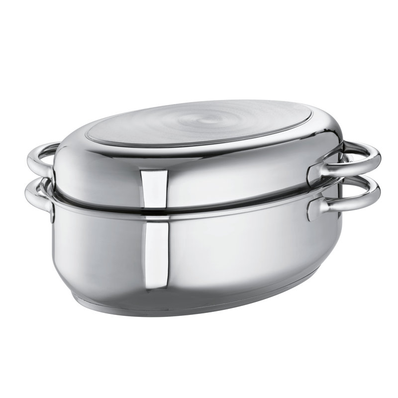 Stainless Steel Oval Casserole Dish with Lid