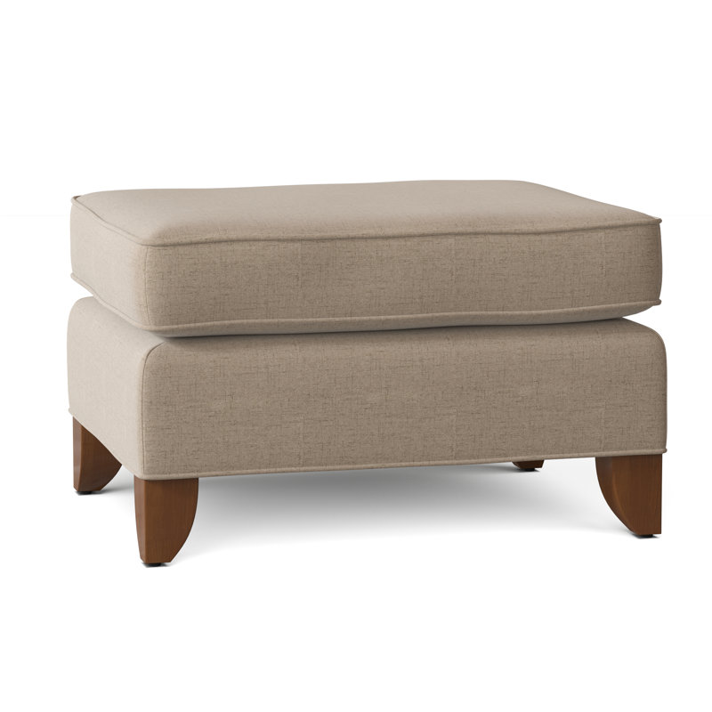 Ottoman, Craftwood 23 Navy Performance Chenille, Pecan