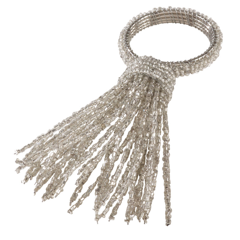 Anneau de serviette à moulure pour événement de mariage, Argent