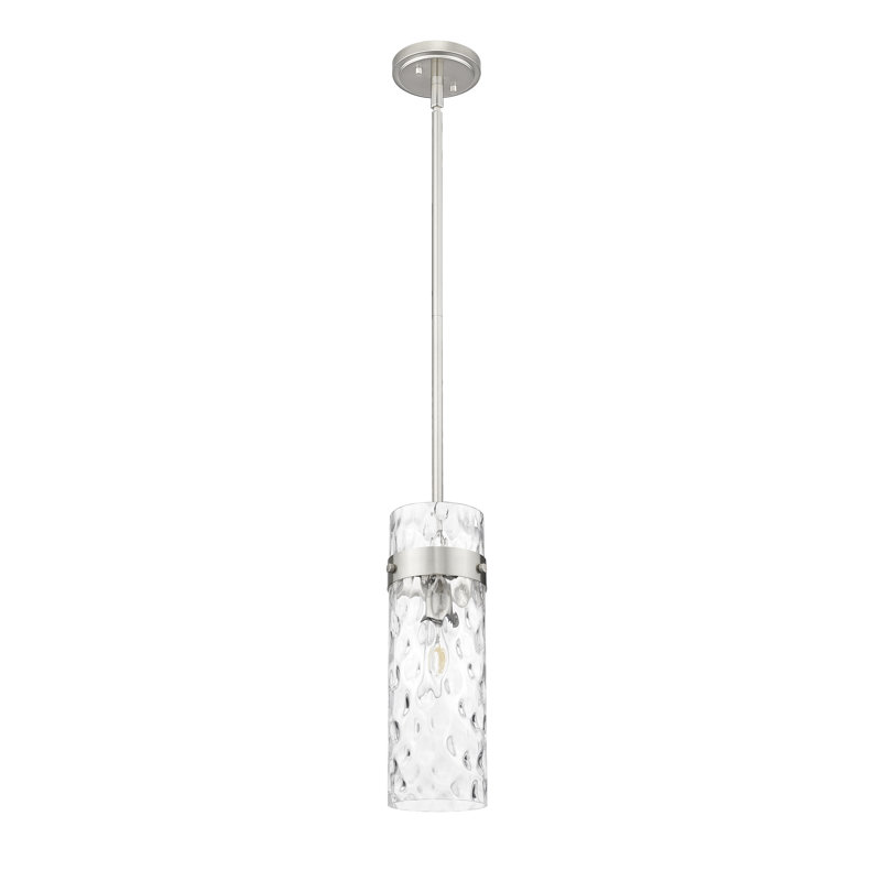 Luminaire suspendu 1 lumière 5,75 pouces Cheryll, Nickel brossé