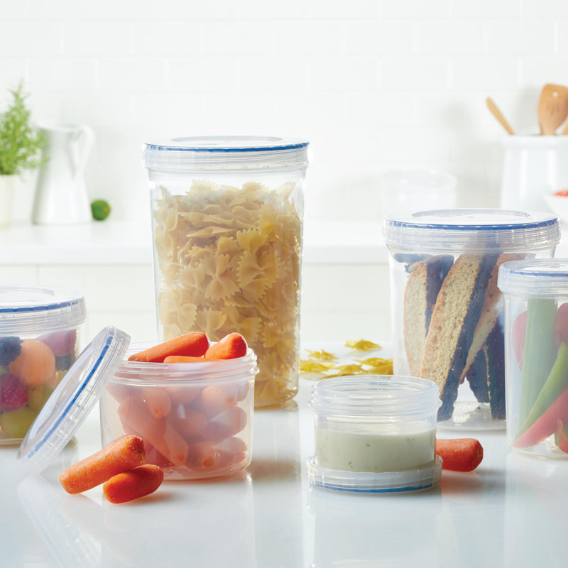 Clear BPA-Free Plastic Food Storage Containers Set of 6