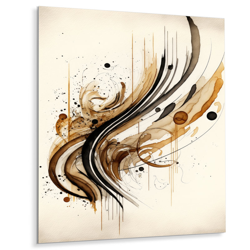 Décoration murale en métal Diandria brun et noir I, H 40 po x l 30 po x P 1 po