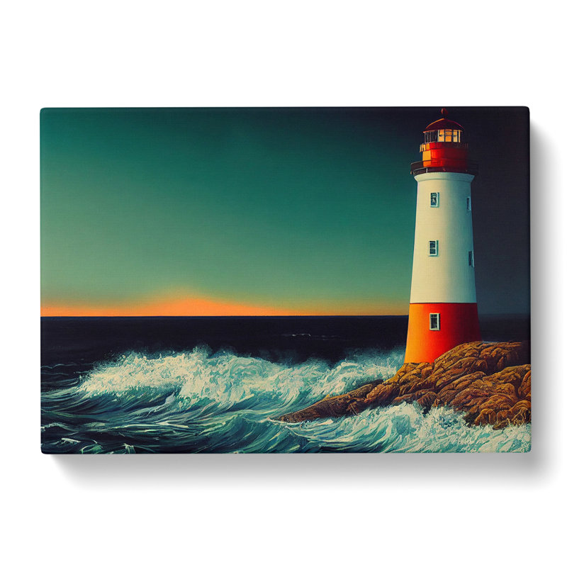 Gentle Lighthouse - Wrapped Canvas, 40cm H x 60cm W x 3cm D