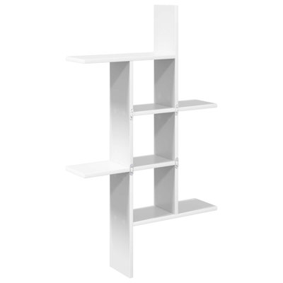  Wall Shelf with Shelf with Storage Engineered Wood Floating Modern