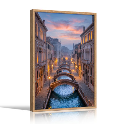 "Venice Canal", reproduction d'art sur toile, ensemble de 1