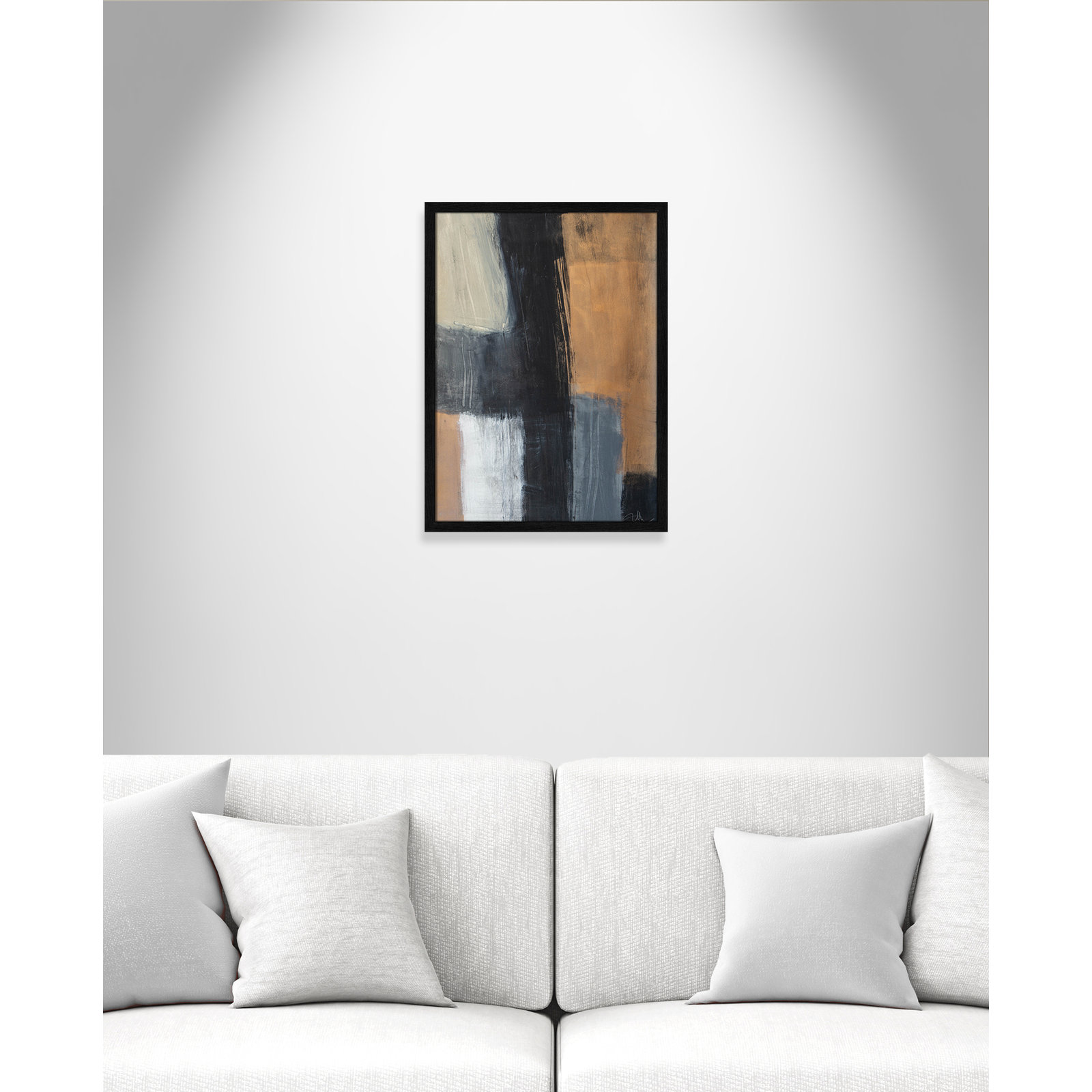 Metallic Slate II by Casa Fine Arts, 23" H x 17" W x 1.25" D, Black Slim Unmatted Picture Framed
