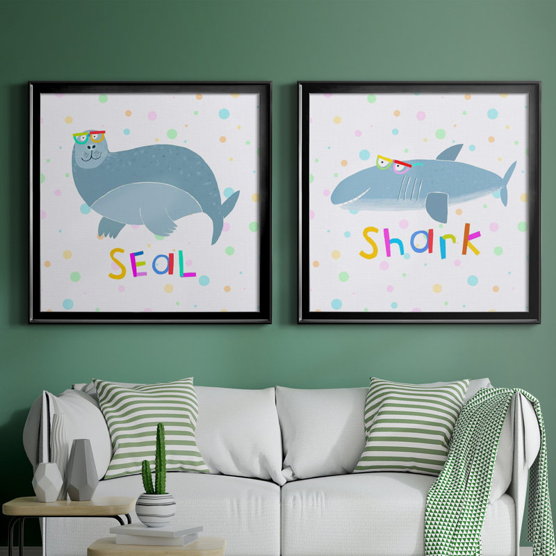 Animal Spots I Animal Spots I - Ensemble de 2 cadres photo sur toile, H 34,5 po x l 69 po x P 1,5 po, Toile avec cadre noir