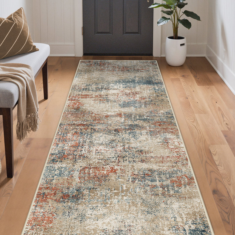 Performance Machine Washable Area Rugs, Runner 2' x 10', Multicolor