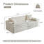 Canapé d'appoint 61 po en forme de fausse fourrure avec coussins et porte-gobelets et poche latérale-853310190-853310176