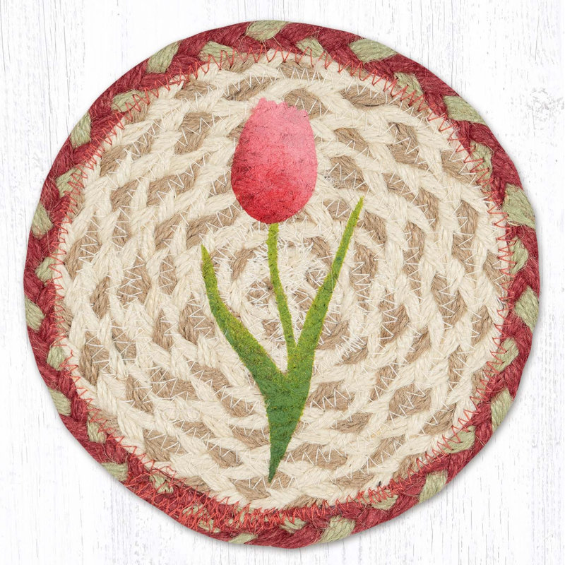  LC-874 Tulips Round Large Coaster 7"x7"
