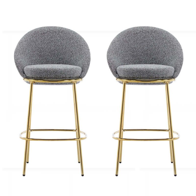 Ensemble de 2 tabourets de bar Celano, Gris