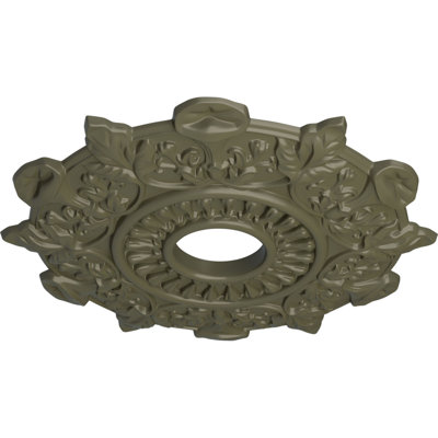 Endurathane Preston Ceiling Medallion, 17 1/2"OD x 4"ID x 1"P (Fits Canopies up to 4"), Hand-Painted Painted Turtle Finish