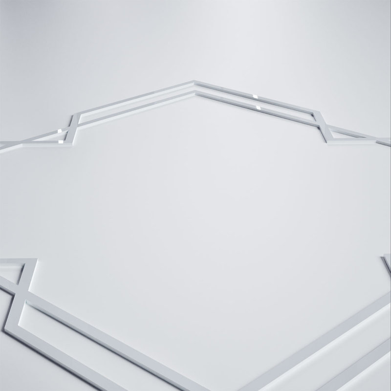 Panneaux muraux décoratifs en acrylique Fleming, grand, l 23 3/8 po x H 23 3/8 po x T 1/8 po, blanc, Blanc