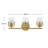 Della Three-Light Chevron Bath Vanity-65382724