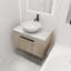 Ensemble de meuble-lavabo moderne 30 po avec lavabo en céramique et meuble-lavabo mural en chêne blanc