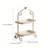 Farmhouse Distressed 2 Tier Standing Shelf for Tabletop Decor