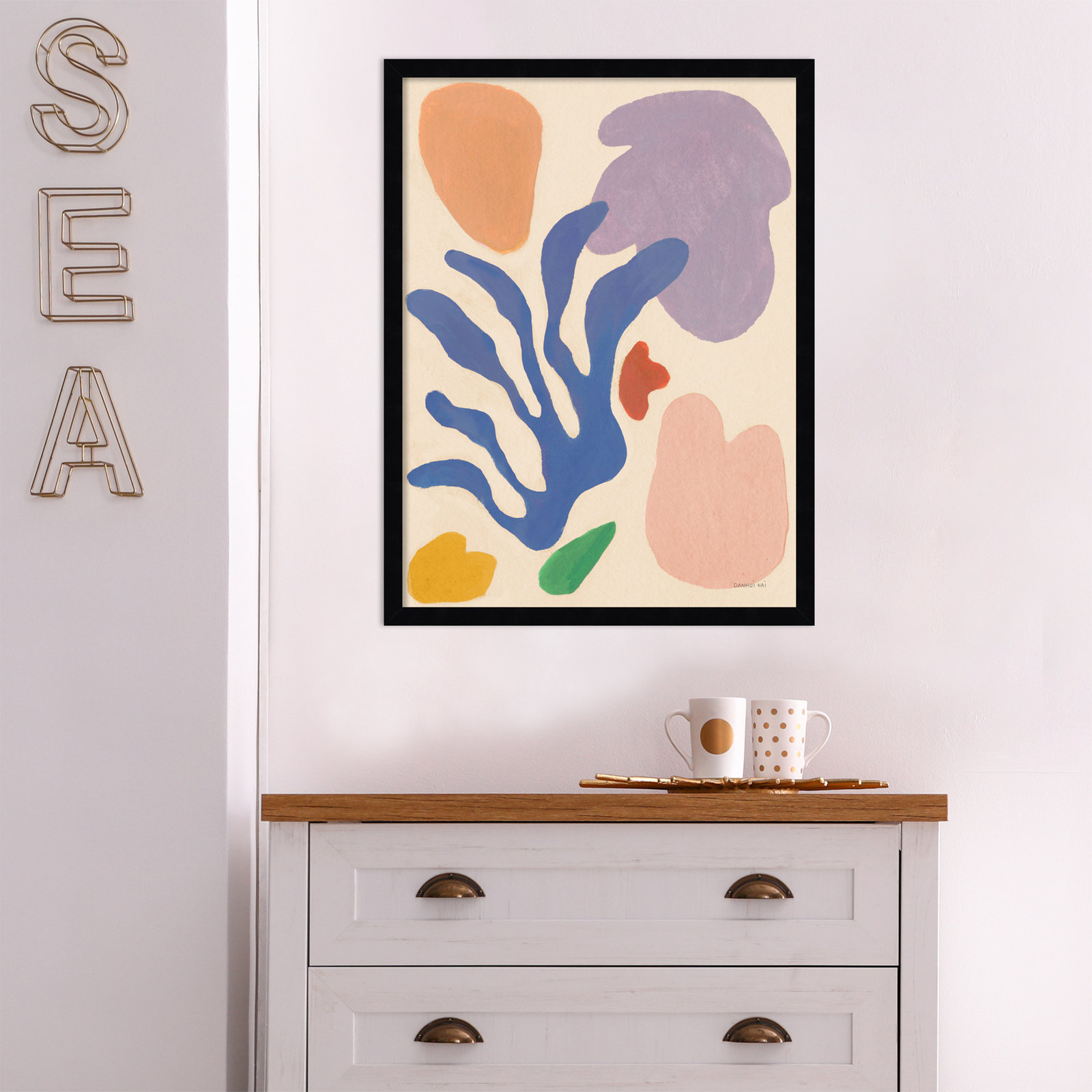 Honoring Matisse Warm by Danhui Nai, Black, 25" H x 19" W x 1" D