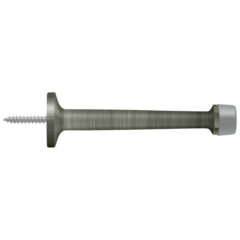 Pare-chocs de porte de plinthe 3-1 / 4 po Deltana BDS30U15A, laiton massif, nickel antique, Nickel antique
