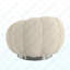 Fauteuil d'appoint pivotant blanc