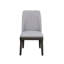 Chaise d'appoint Madan en lin gris clair et chêne gris (ensemble de 2)