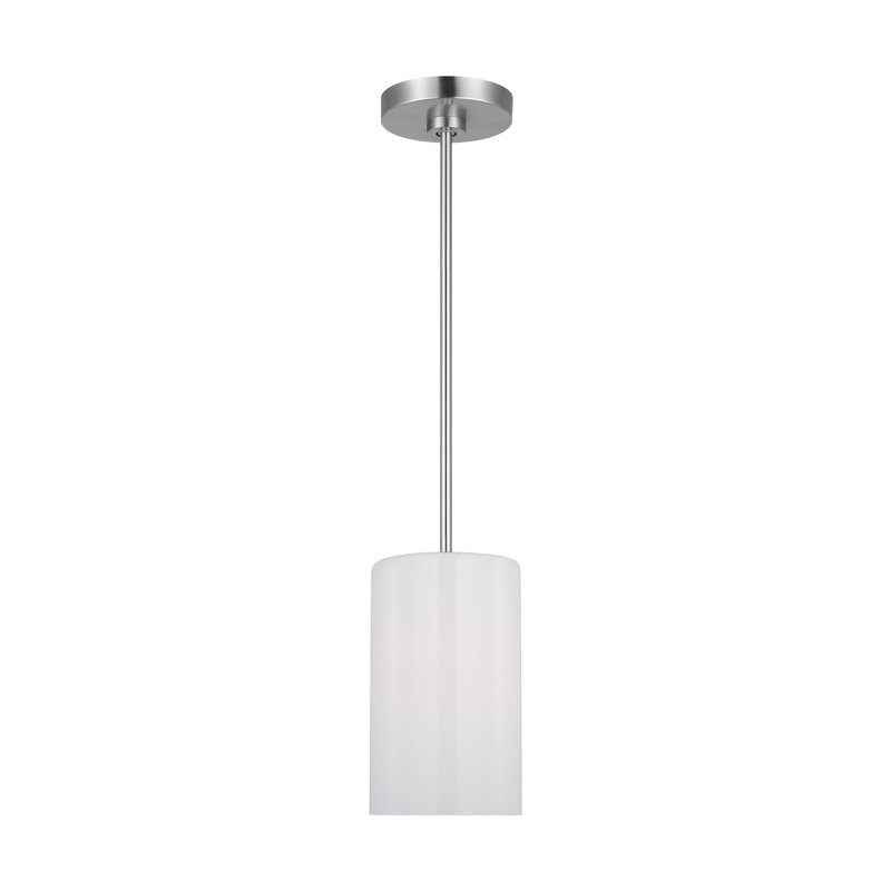 Luminaire suspendu simple à 1 lumière Eliana, Nickel brossé, Non