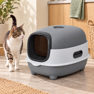 Plastic Cat Litter Box Enclosure With Scoop