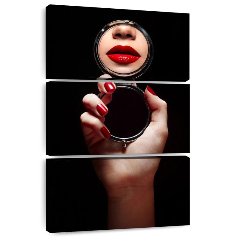 Shuttleworth Mirrored Lips, 74" H x 48" W