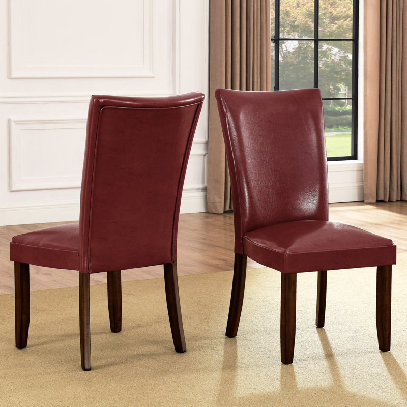 Chaise Parson rembourrée Pilottown, Rouge
