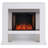 44'' W White Electric Fireplace