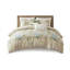 Ensemble de literie pour lit très grand 5 pièces en coton de qualité supérieure, design botanique côtier pour le confort de la maison