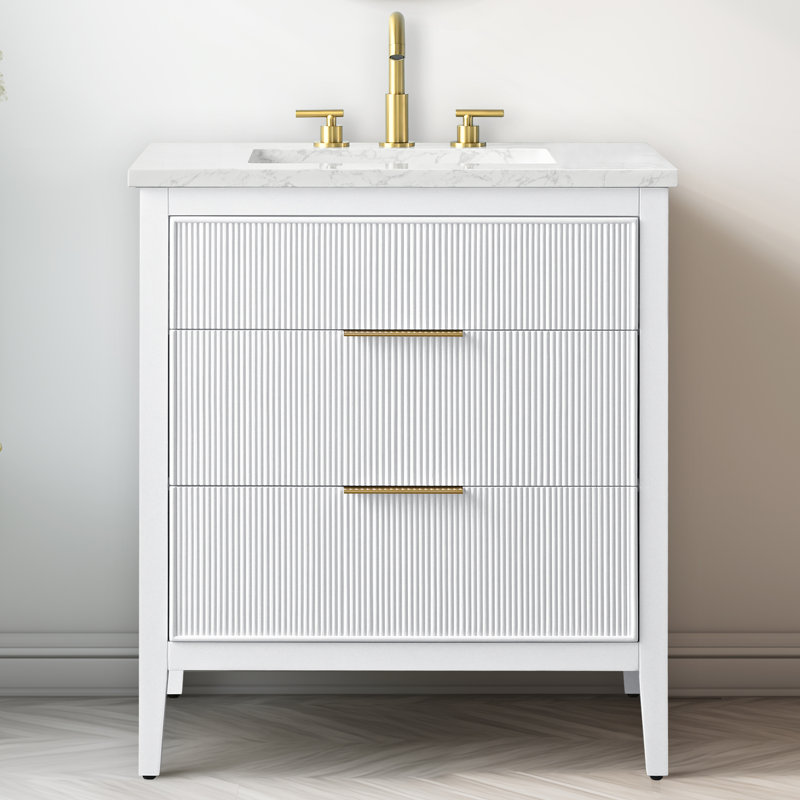 Emma 30" W Single Vanity, White