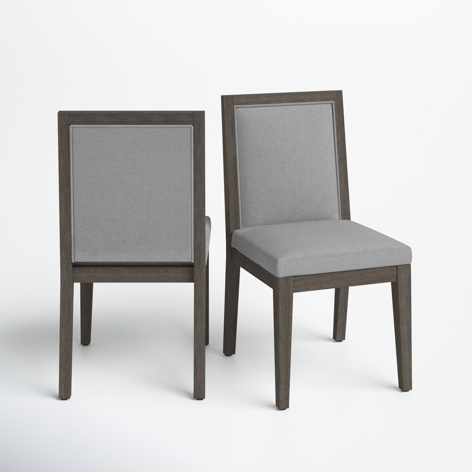 Meria Dining Chair, Gray Linen Blend