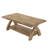 Solid Wood Coffee Table With Storage Shelf, Rustic Rectangular Center Table-1410245374