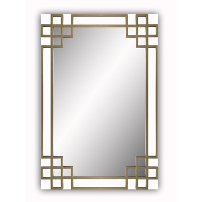 Miroir mural biseauté en fer