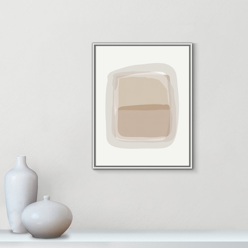 Tina - Cadre flottant, impression sur toile, H 29,5 po x l 23,5 po x P 2 po, Blanc