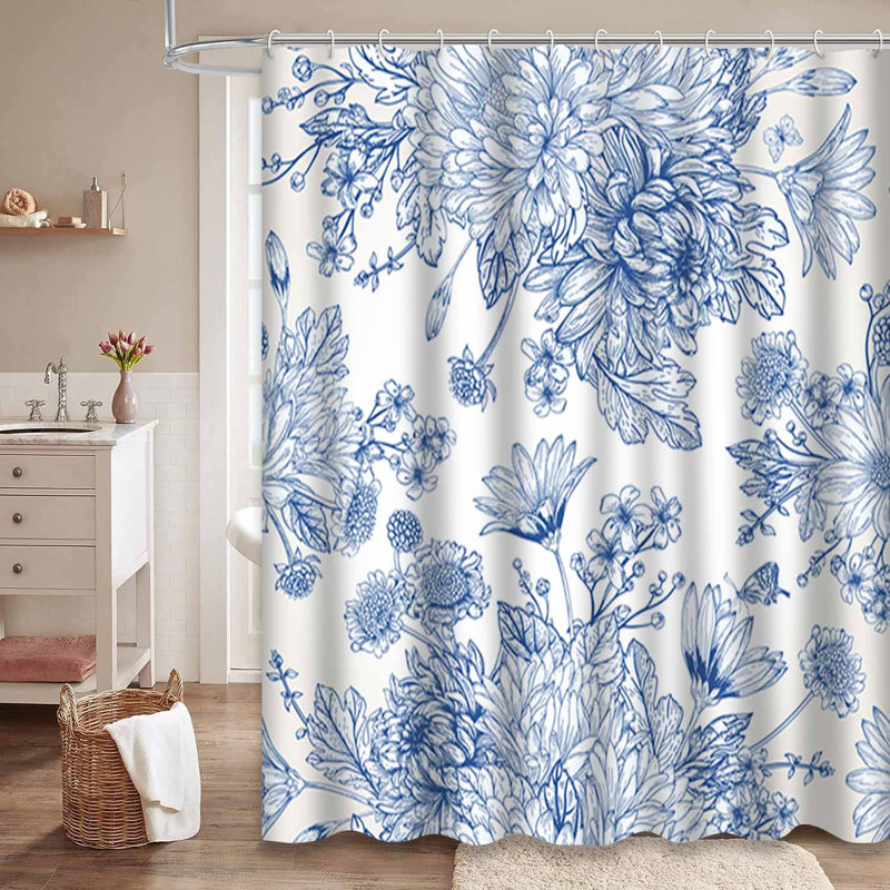 Magnifique rideau de douche avec 12 crochets, L 72 po x l 72 po