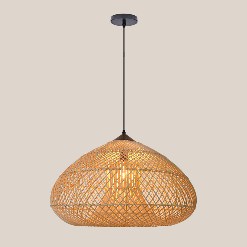 Borseth 1 - Light Natural Geometric Pendant, 31.49" H x 31.49" W x 31.49" D