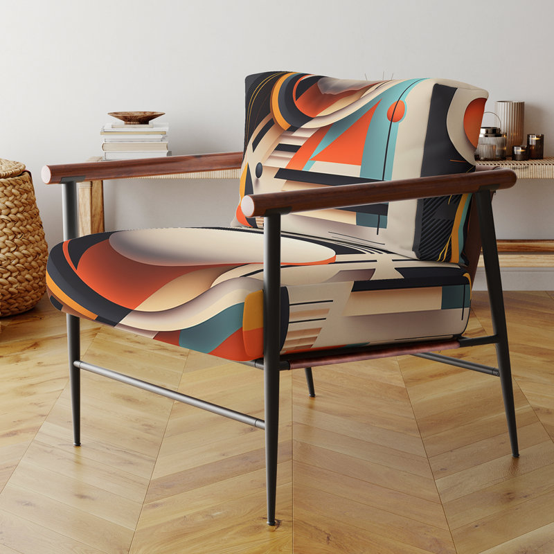 Fauteuil d'appoint rembourré Briadale, Noir, noir, noir, noir