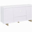 Crédence de rangement 2 portes Moyo Modern Modern - Pin blanc et pin vieilli